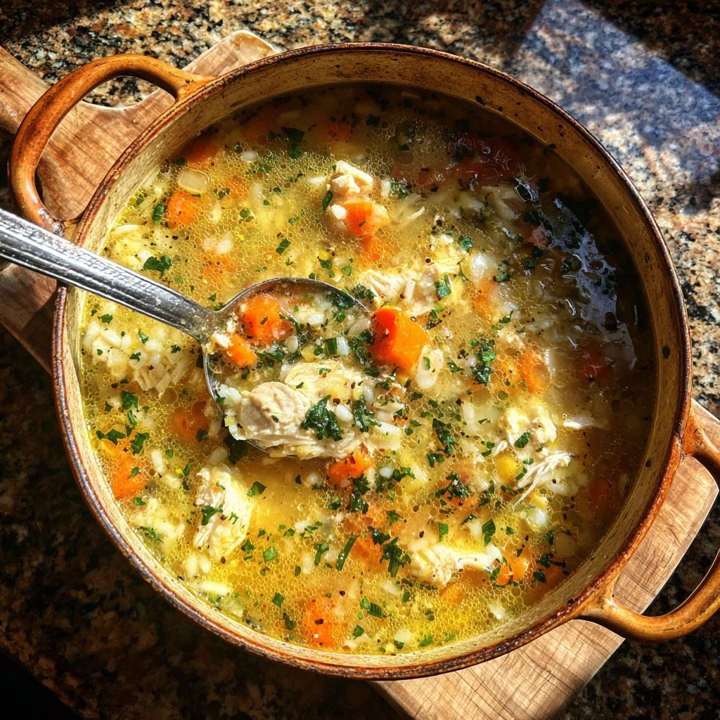 Chicken Rice And Vegetable Soup