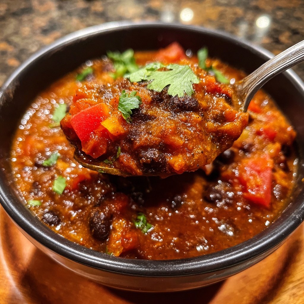 Healthy Crockpot Black Bean Chili