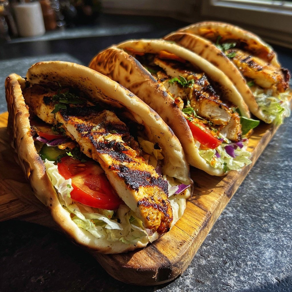 Grilled Chicken Pita Pockets