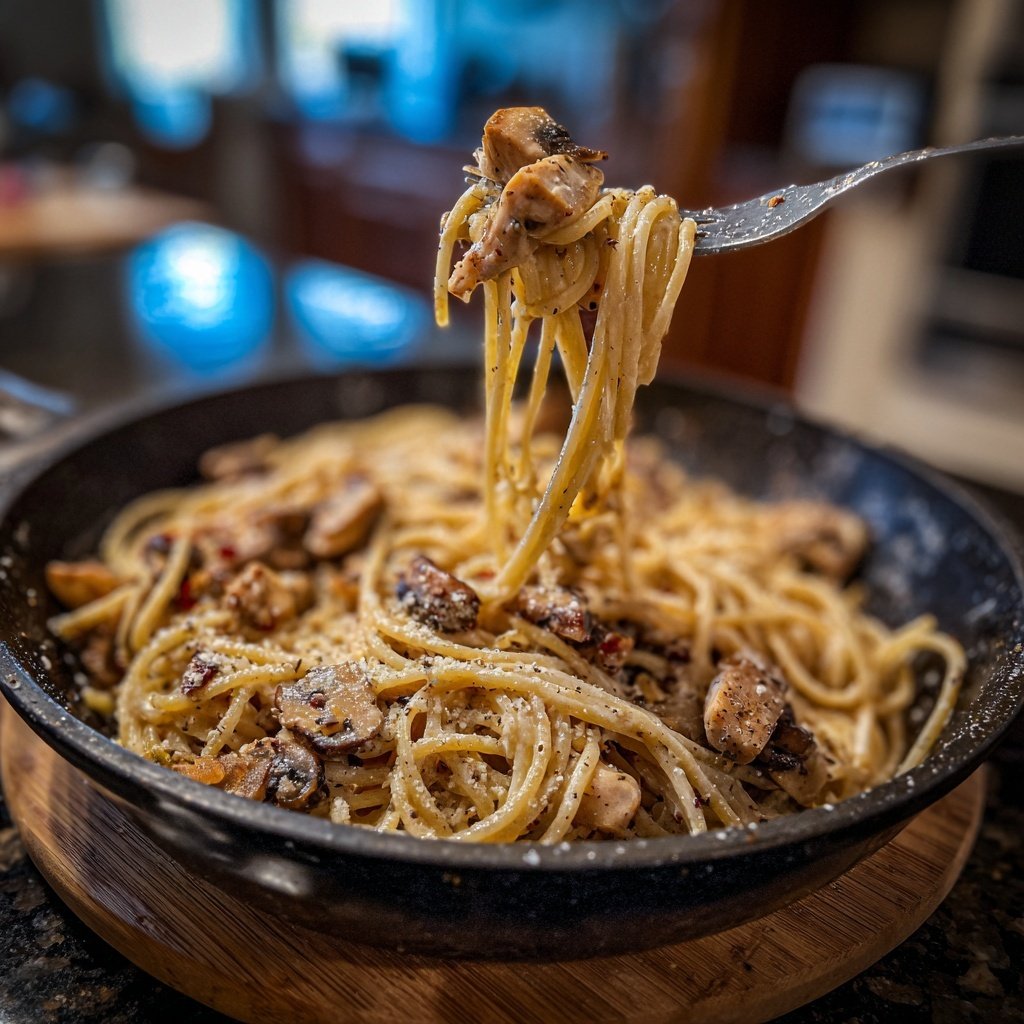 Creamy Mushroom Chicken Pasta