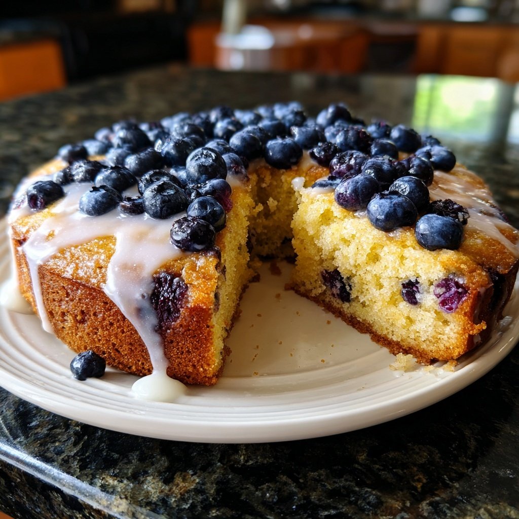 Lemon Blueberry Snack Cake