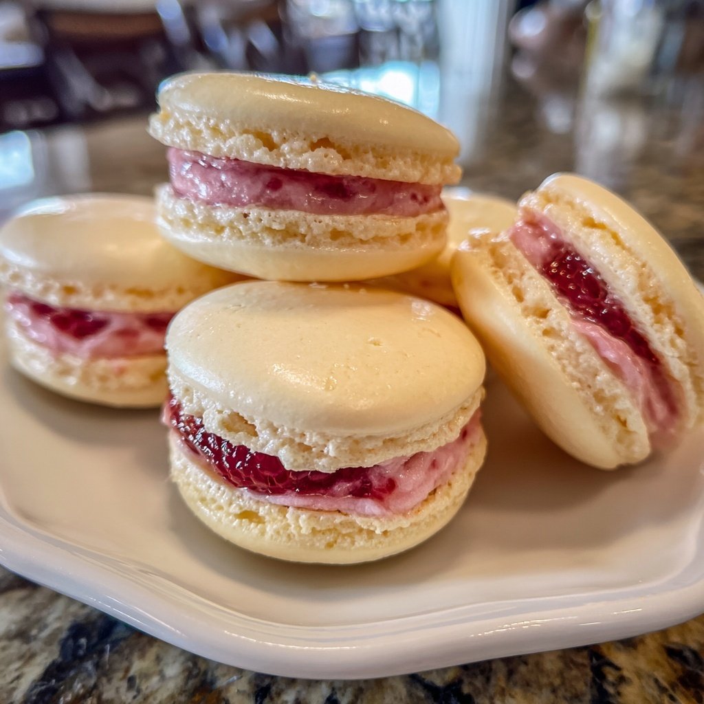 Macarons with Raspberry Filling
