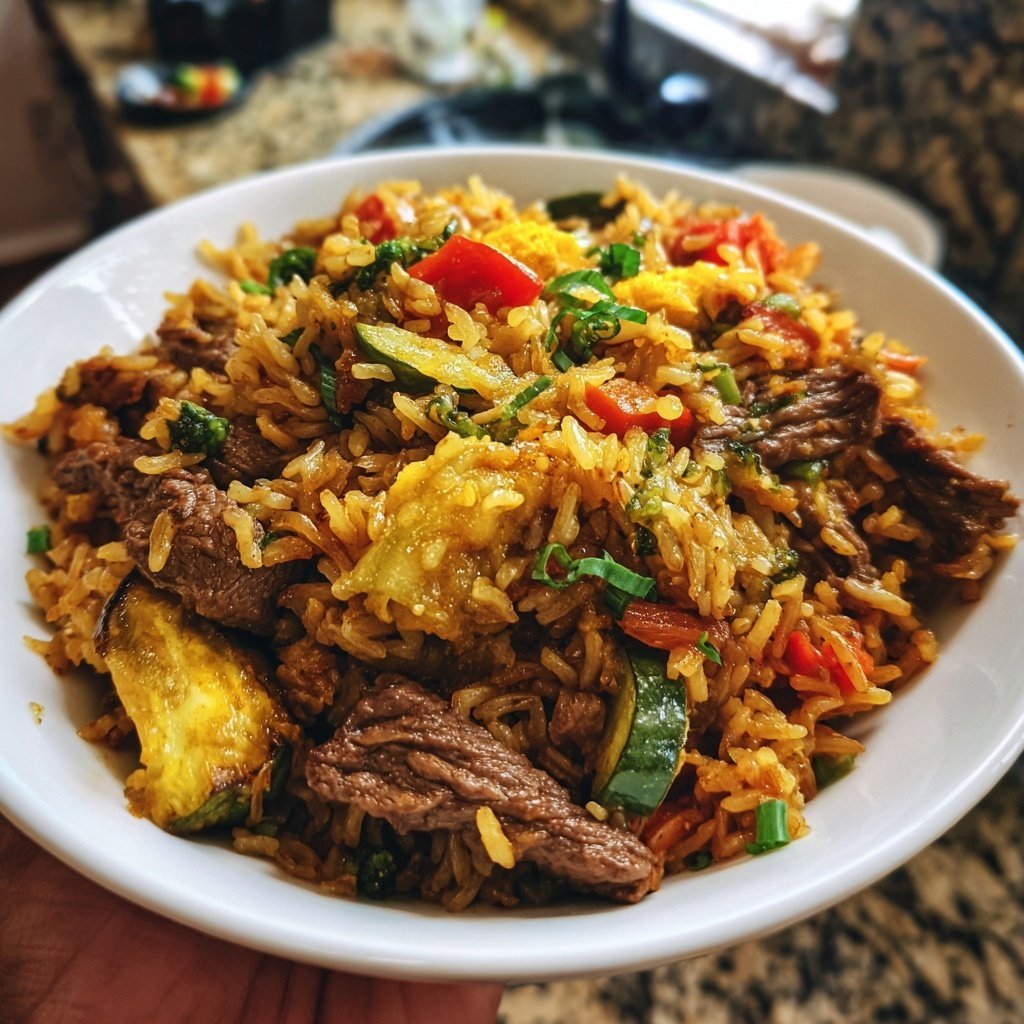 High Protein Beef Rice Bowl