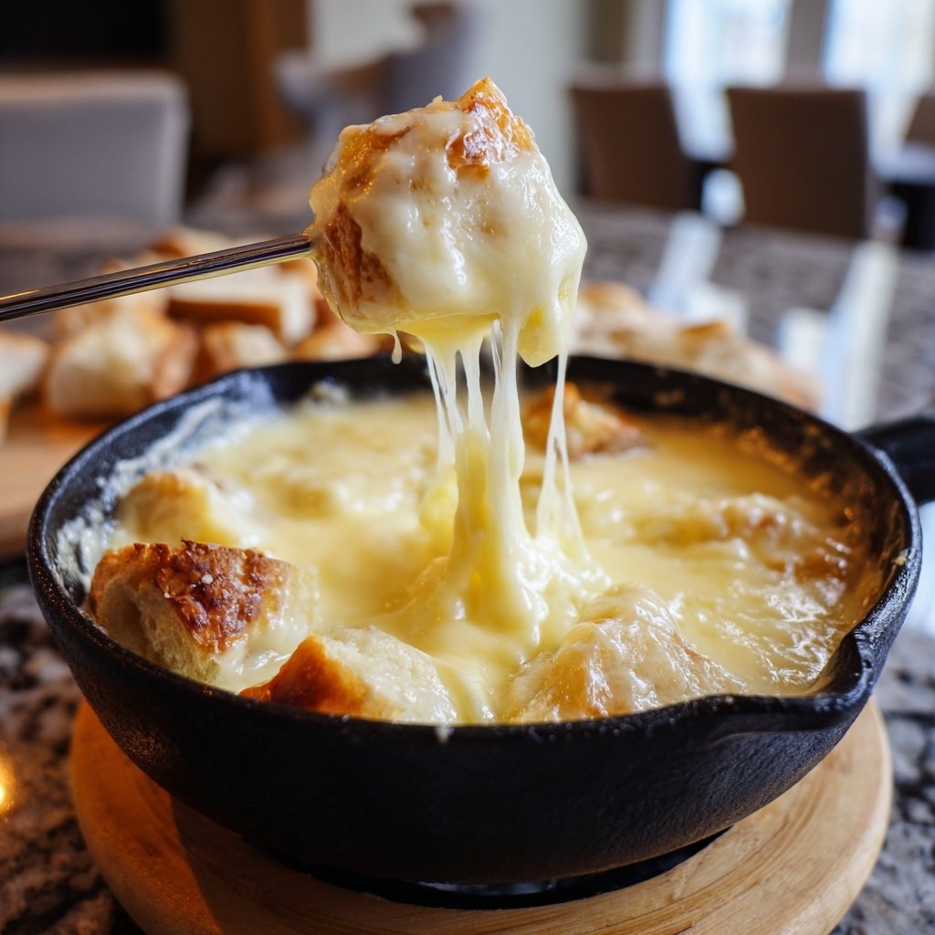 Fondue with Swiss Cheese and Kirsch