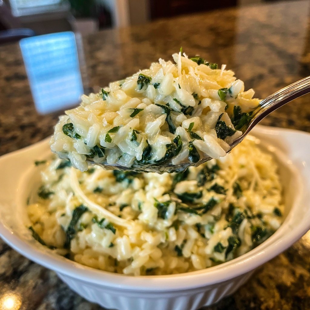 Creamy Spinach Parmesan Rice