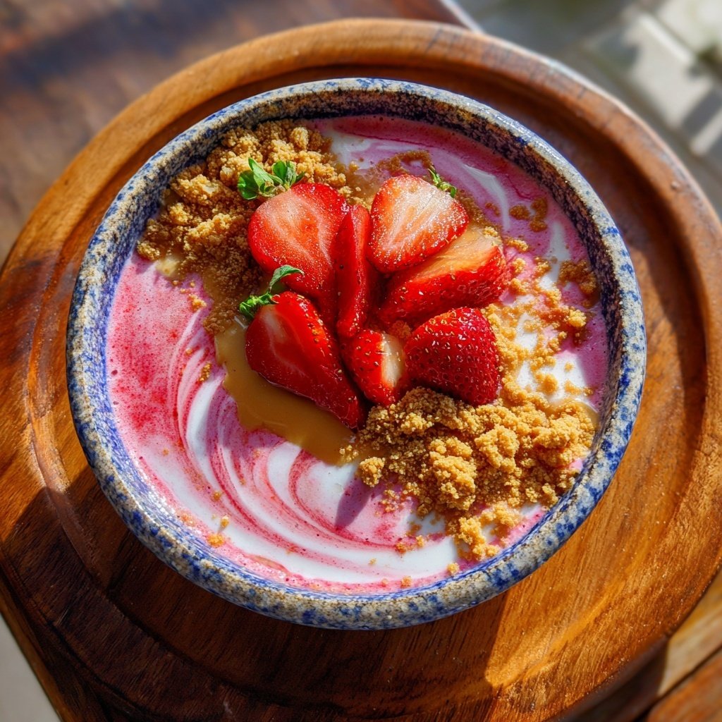 Strawberry Cheesecake Smoothie Bowl