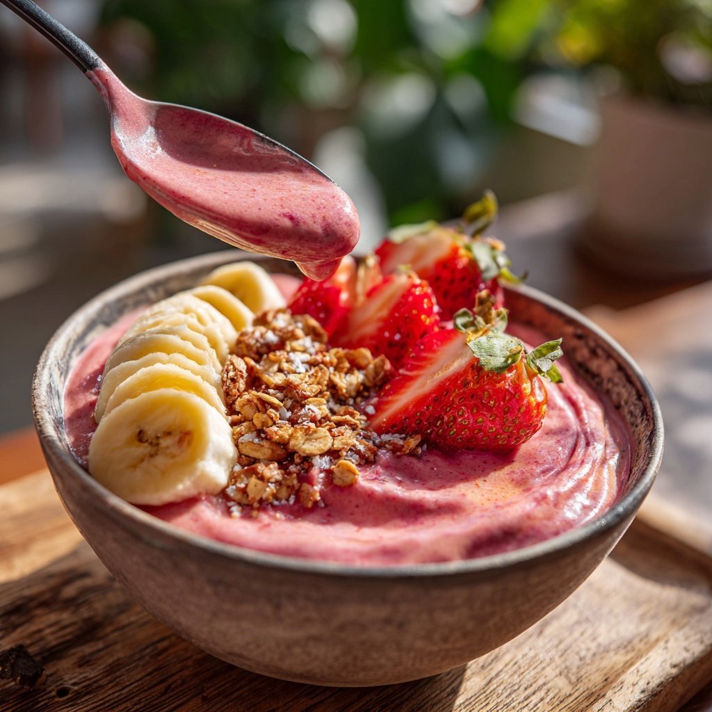 Fresh Strawberry Smoothie Bowl