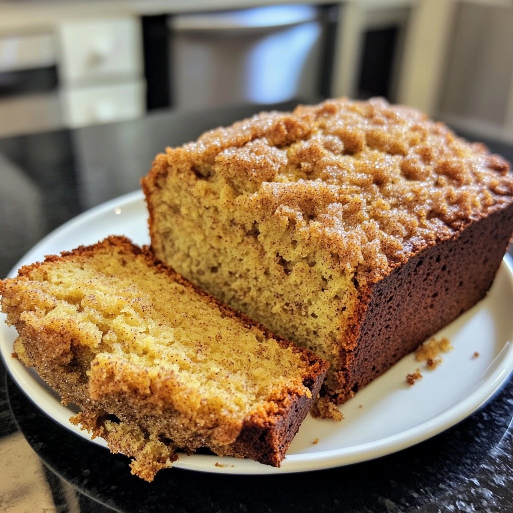 Banana Bread with Cinnamon Sugar Topping Recipe