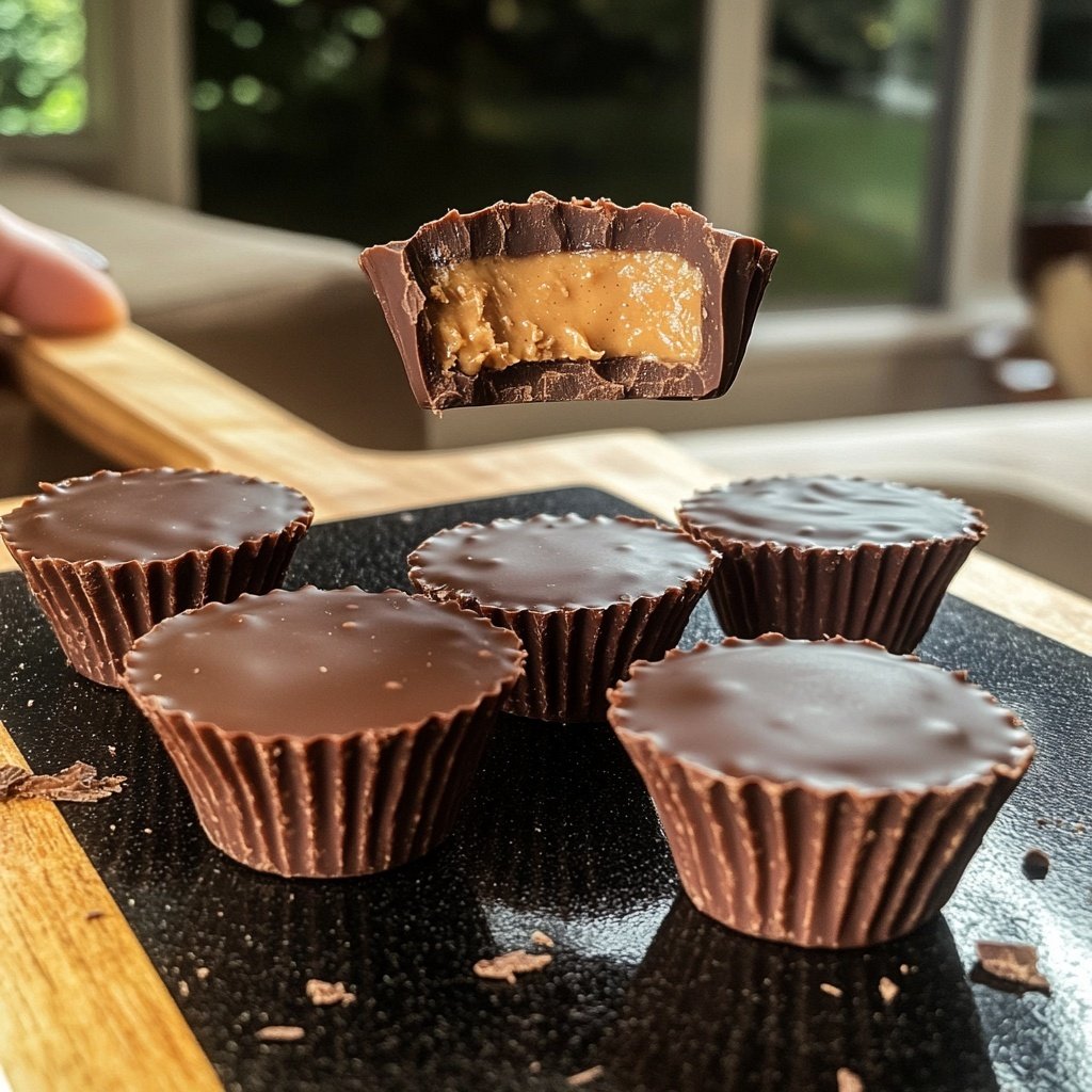 Homemade Peanut Butter Cups with Dark Cocoa