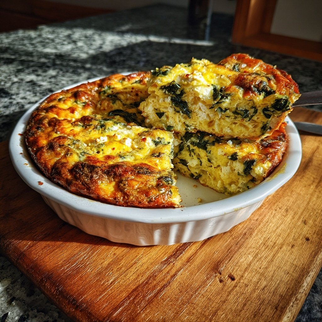 Breakfast Egg And Spinach Bake