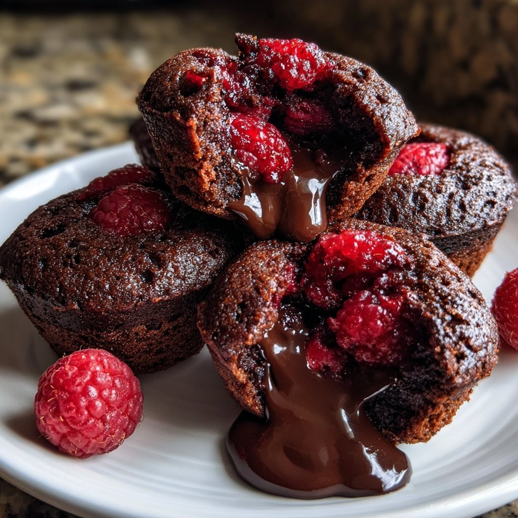 Chocolate Raspberry Lava Cakes