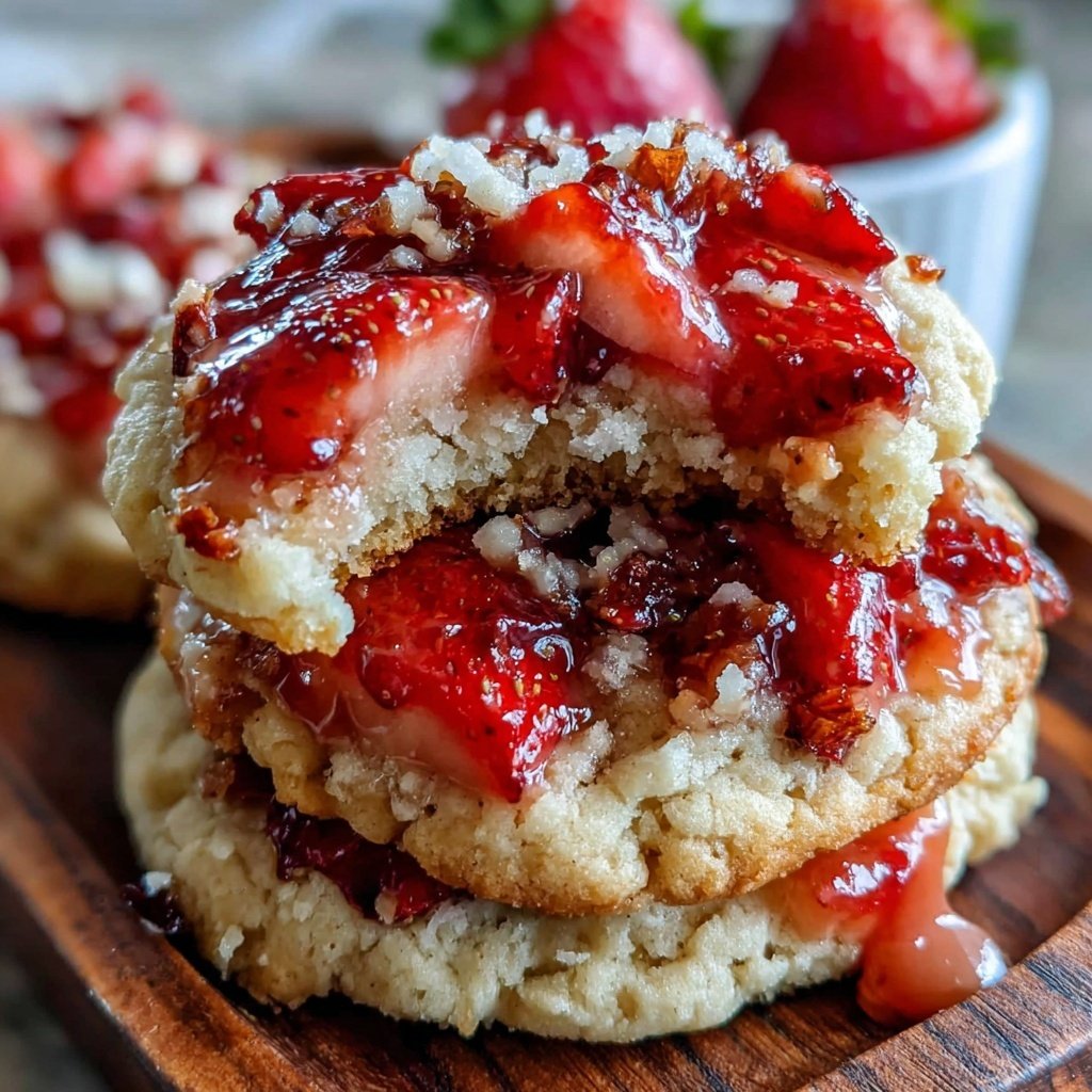 Spring Cookies With Strawberry Glaze