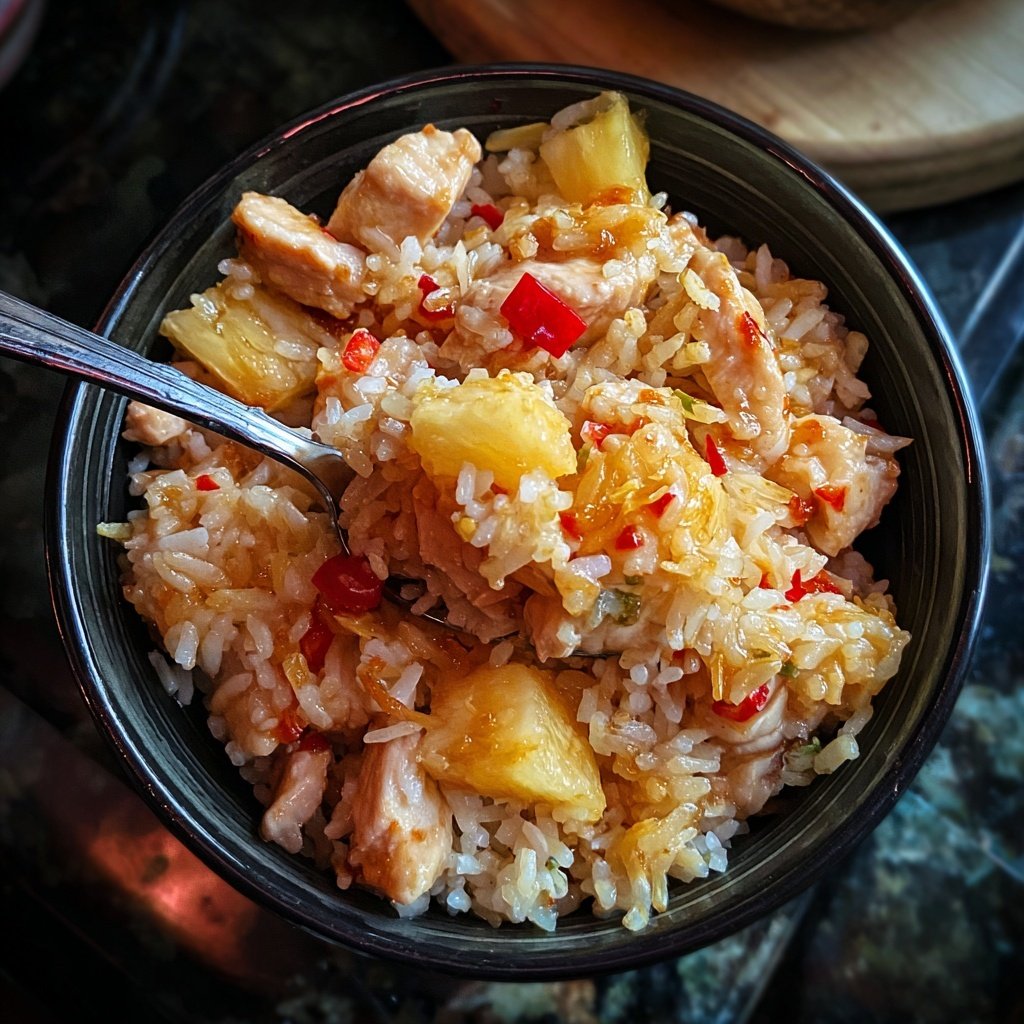 Sweet Pineapple Chicken Rice Bowl