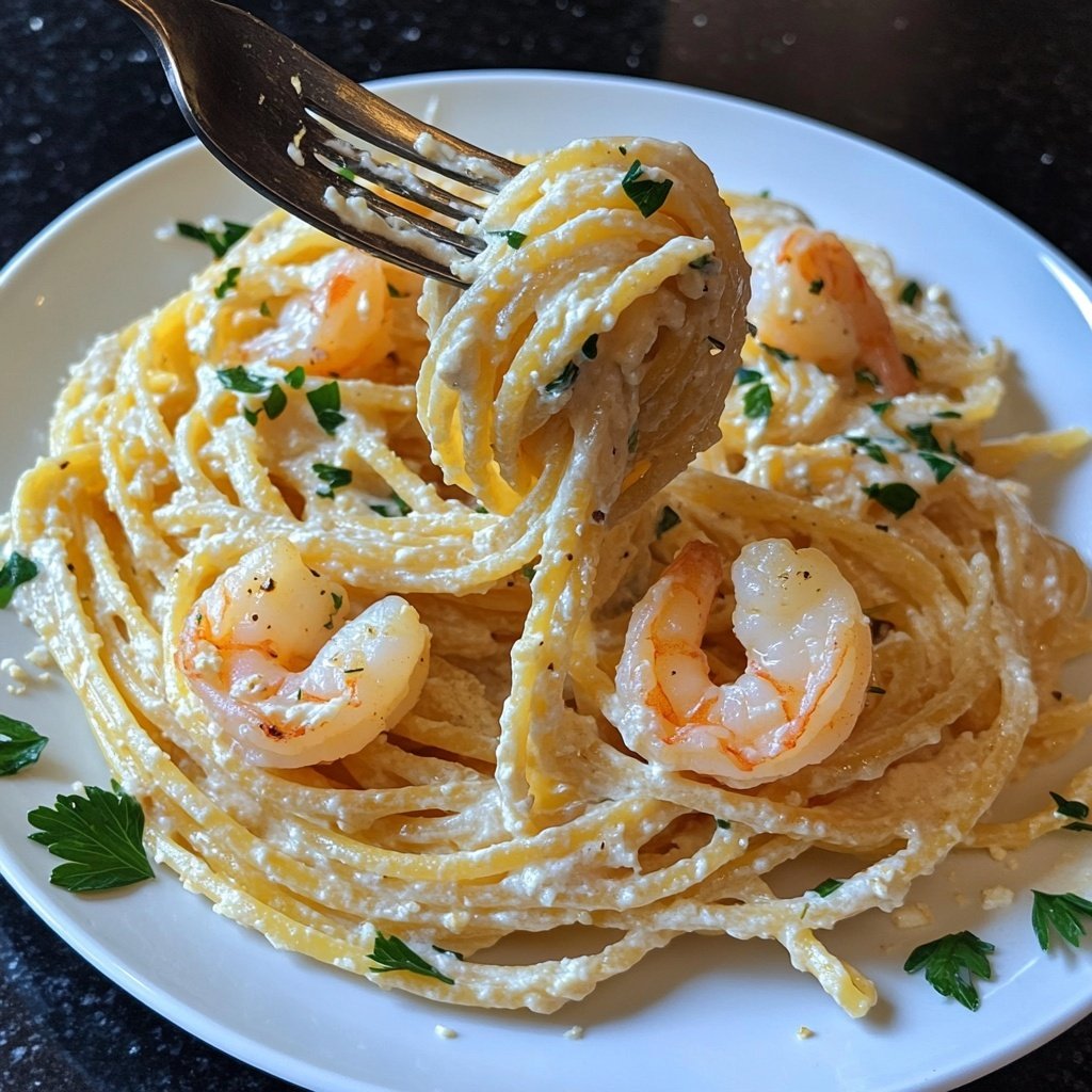 15-Minute Garlic Shrimp Pasta