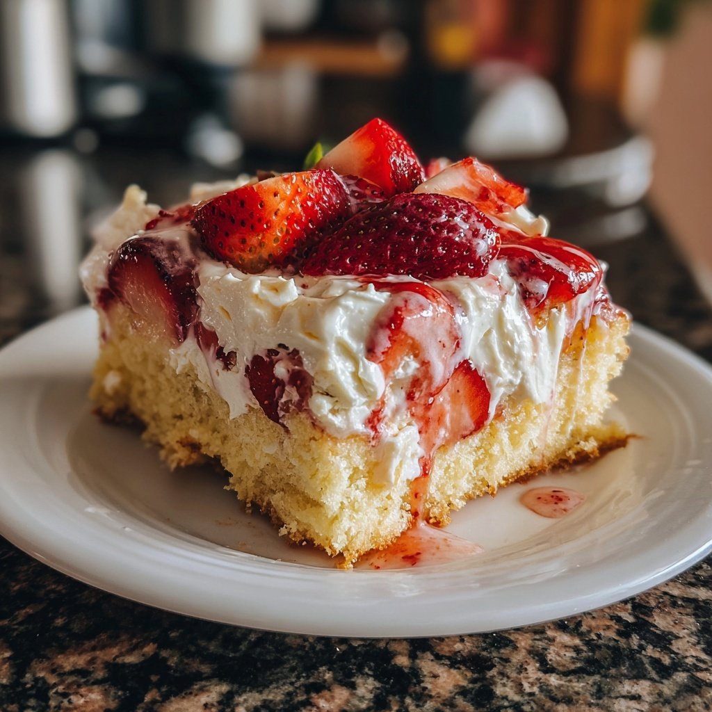 Strawberry Shortcake Sheet Cake