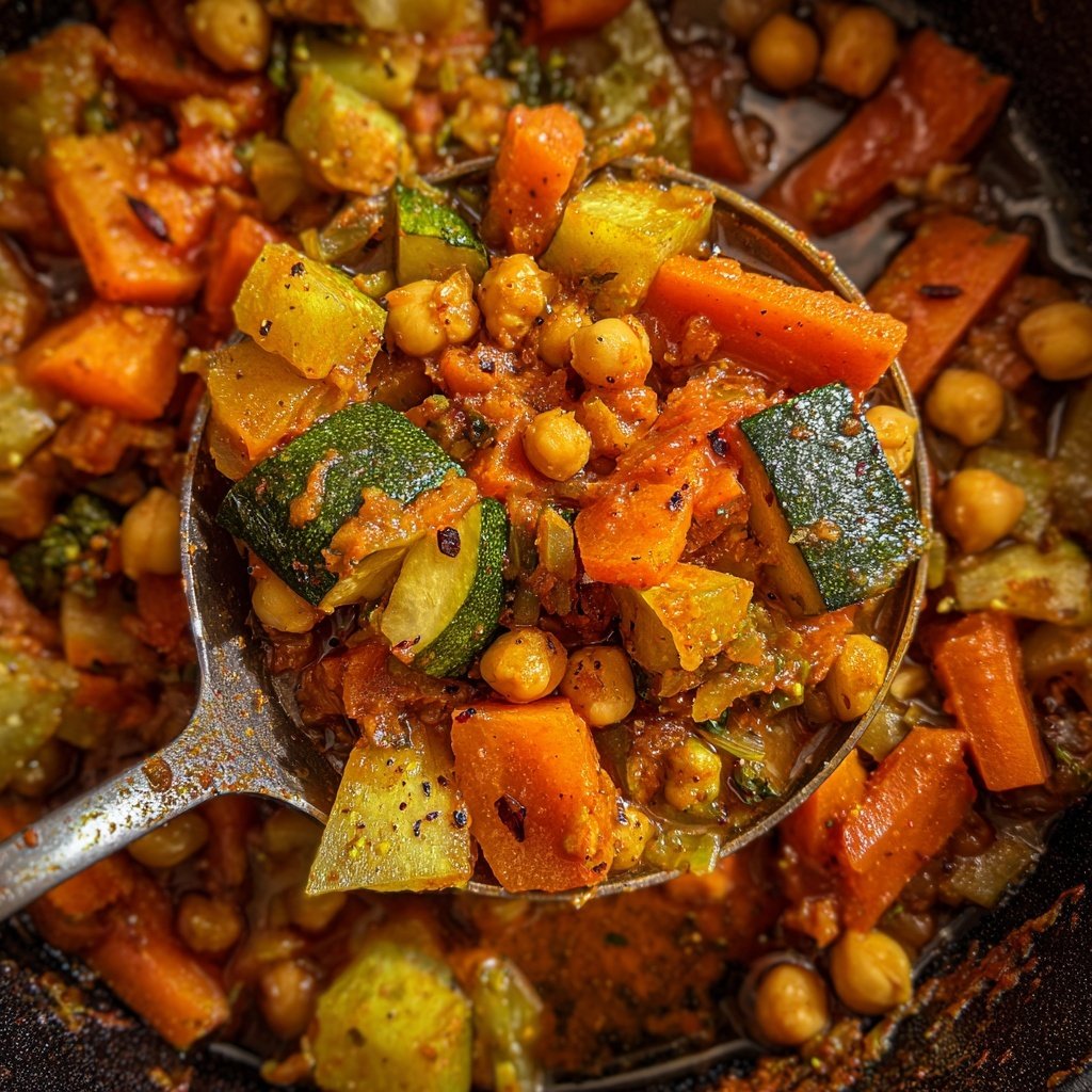Healthy Crockpot Moroccan Vegetables