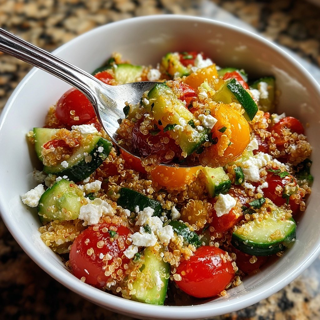 Mediterranean Quinoa Salad With Feta