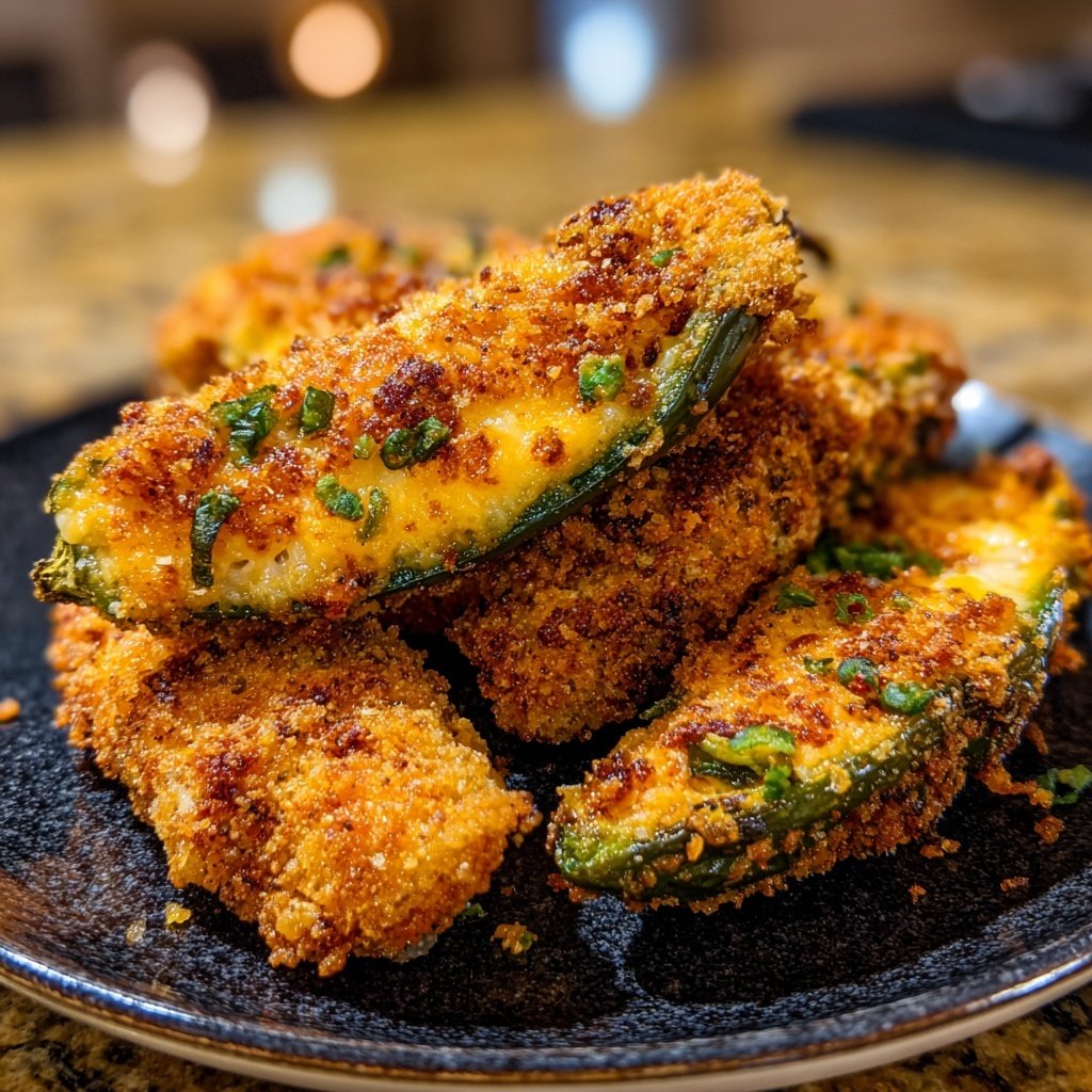 Jalapeno Poppers with Avocado Cream