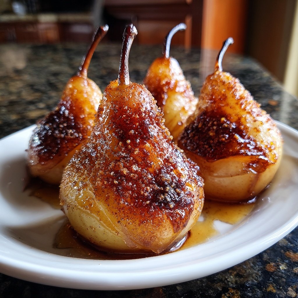 Honey Cinnamon Baked Pears