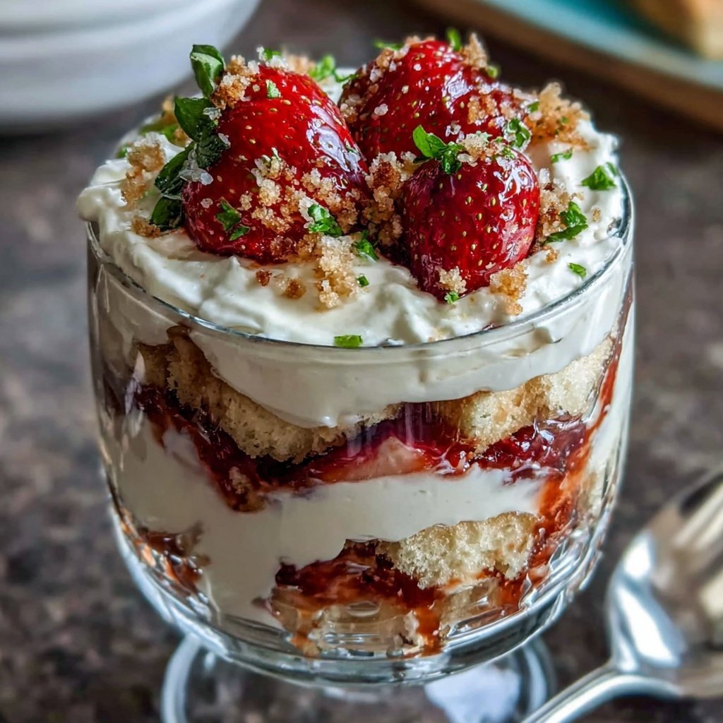 Strawberry Shortcake Trifle Dessert