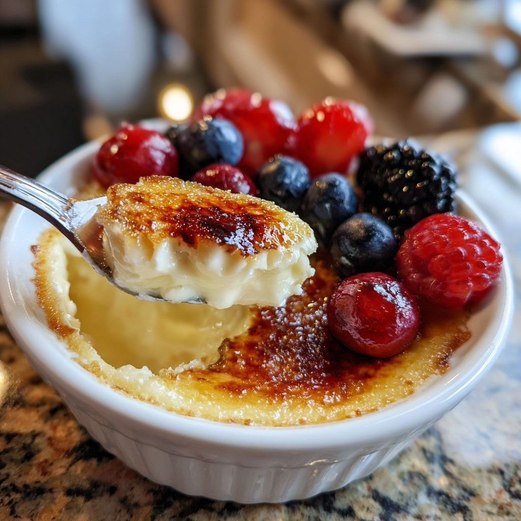 Crème Brûlée with Berries