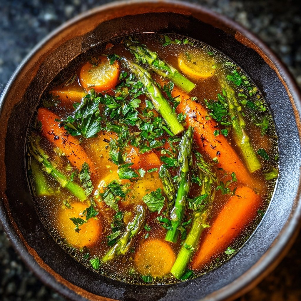 Light Spring Vegetable Broth