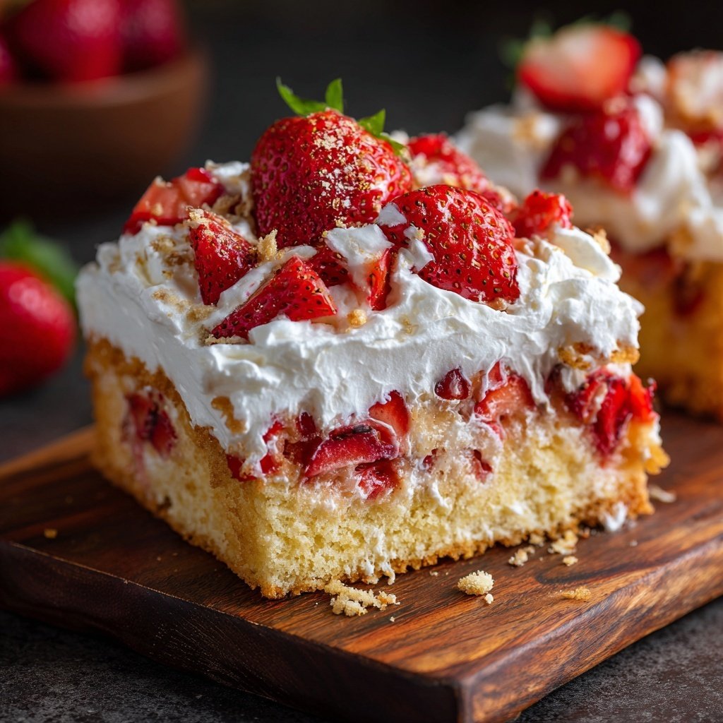 Strawberry Shortcake Poke Cake