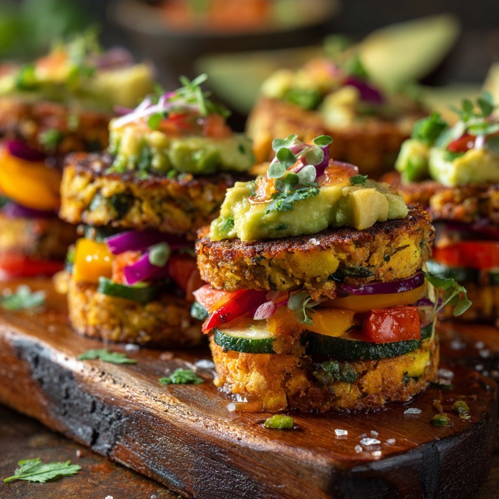 Super Bowl Food Veggie Slider Platter